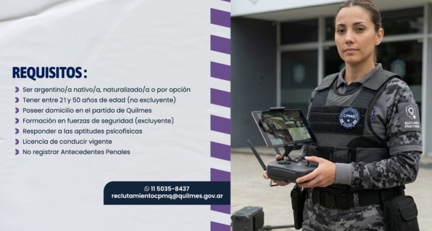Quilmes suma una nueva fuerza de prevenci&oacute;n: c&oacute;mo funcionar&aacute; el comando municipal