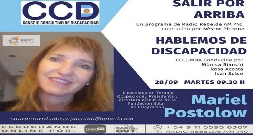 Entrevista a Mariel Postolow, de Fundación Solar de Integración en Hablemos de discapacidad