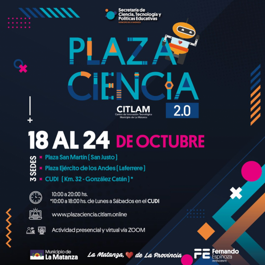 La Matanza: Comienza la 10ma edición de Plaza Ciencia 2.0