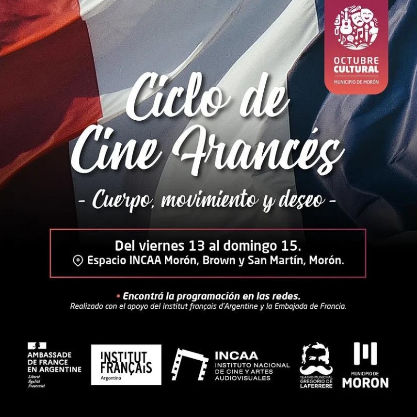 Morón: ciclo de Cine Francés en el Teatro Municipal Gregorio Laferrere