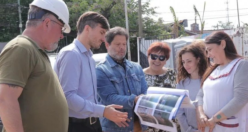 Avanzan las obras del nuevo edificio de la Escuela Primaria N°50 de Castelar