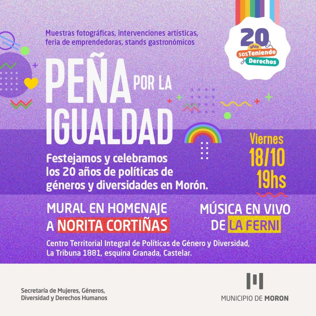 Morón celebrará 20 años de políticas de género con una peña por la igualdad