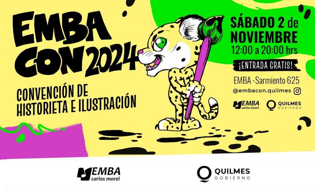 Llega la segunda edición de EMBACON 2024 a Quilmes, la convención de historieta e ilustración más esperada