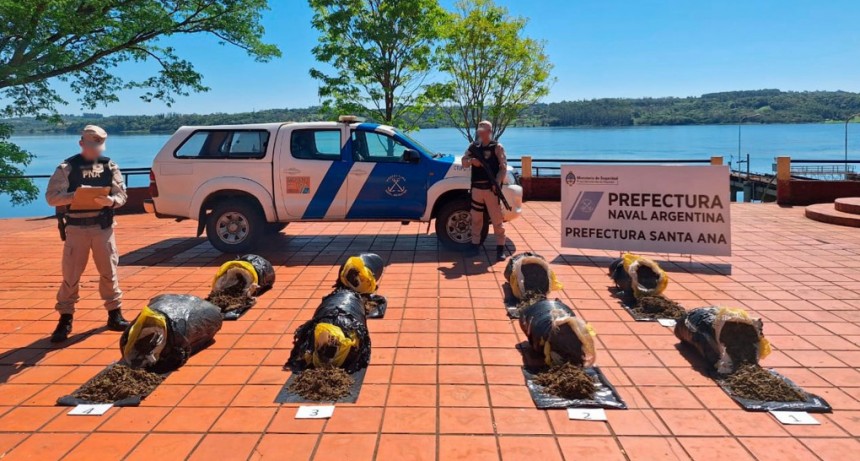 Prefectura secuestró más de 140 kilos de marihuana en Misiones