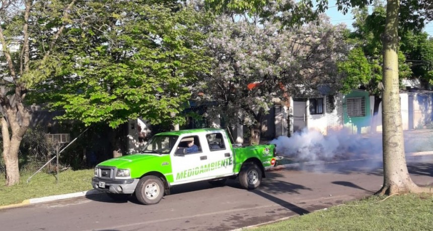 Esteban Echeverría intensifica operativos de fumigación contra el mosquito del dengue en varios barrios