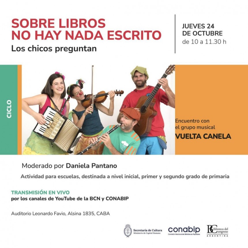 “Vuelta Canela” y “Terror e Historietas” Dos actividades para escuelas en la Biblioteca del Congreso