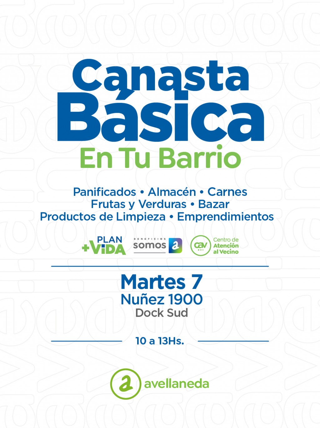 “Canasta Básica en tu Barrio” llega este martes a Dock Sud con productos a precios justos