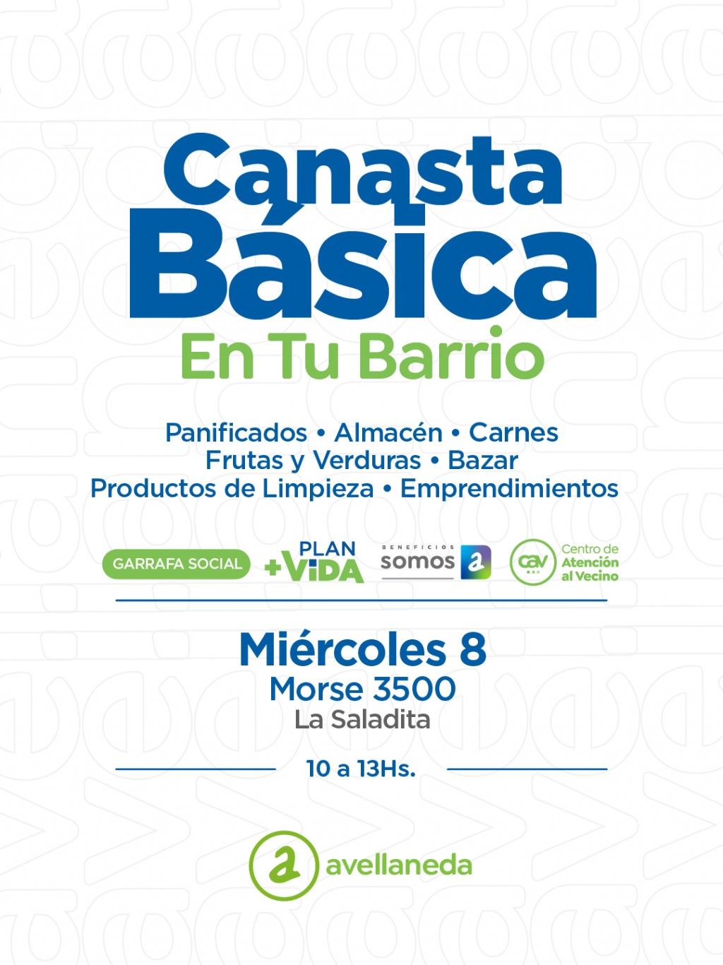 “Canasta Básica en tu Barrio” llega este miércoles a La Saladita con precios populares