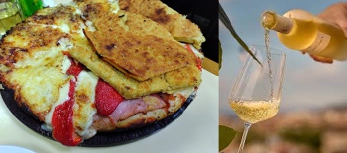 Moscato, pizza y faina 