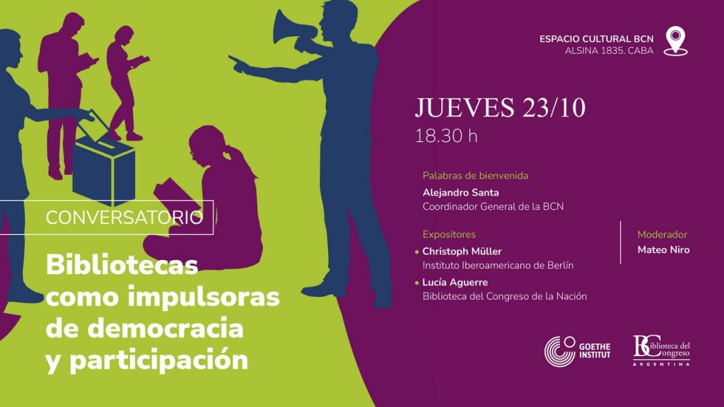 Conversatorio sobre “Las bibliotecas como agentes clave de democracia y participación ciudadana” en la BCN