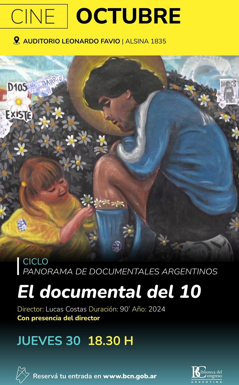 La Biblioteca del Congreso celebra a Maradona con la proyección de “El documental del 10”
