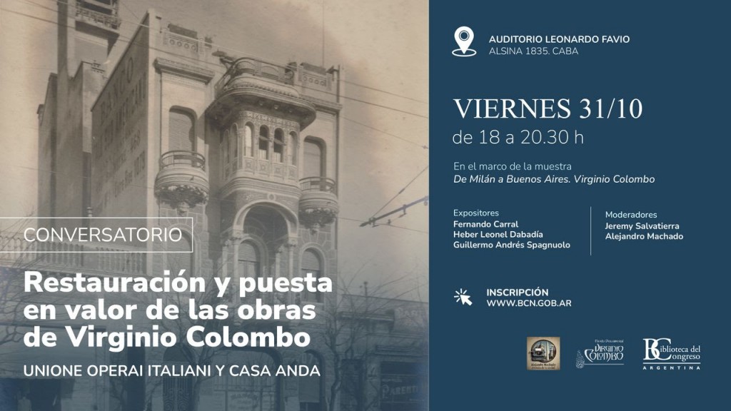 Conversatorio sobre el legado arquitectónico de Virginio Colombo en la Biblioteca del Congreso
