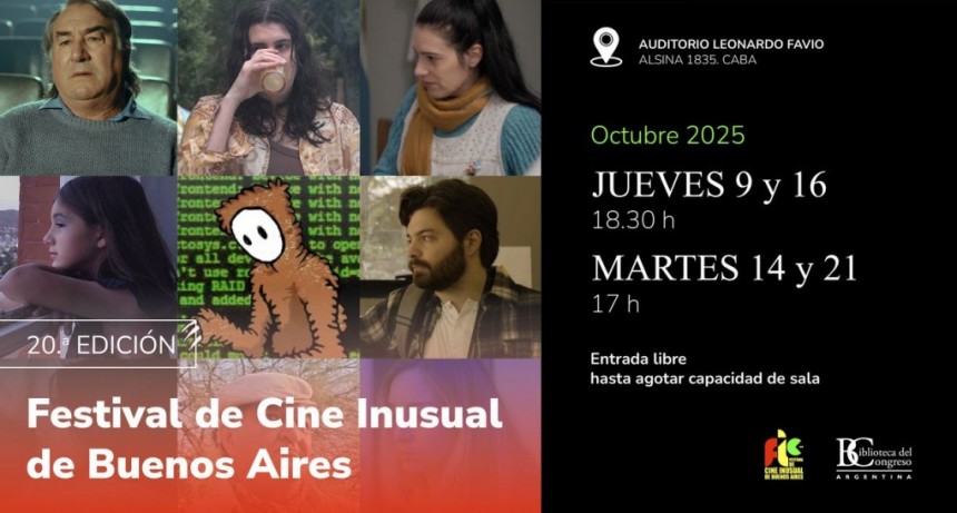 La Biblioteca del Congreso será sede de la 20° edición del Festival de Cine Inusual de Buenos Aires