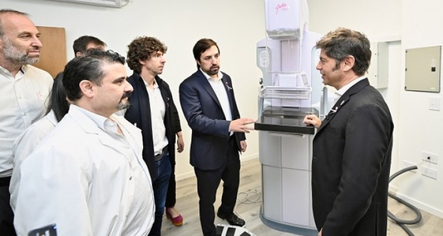 Kicillof y Kreplak visitaron la sala de mamografía del Hospital Cordero y anunciaron la ampliación de controles preventivos