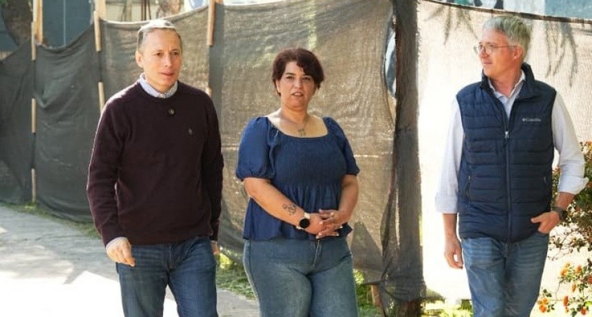 Fernando Gray supervisó las obras de ampliación en la Escuela Secundaria N° 18 de Monte Grande