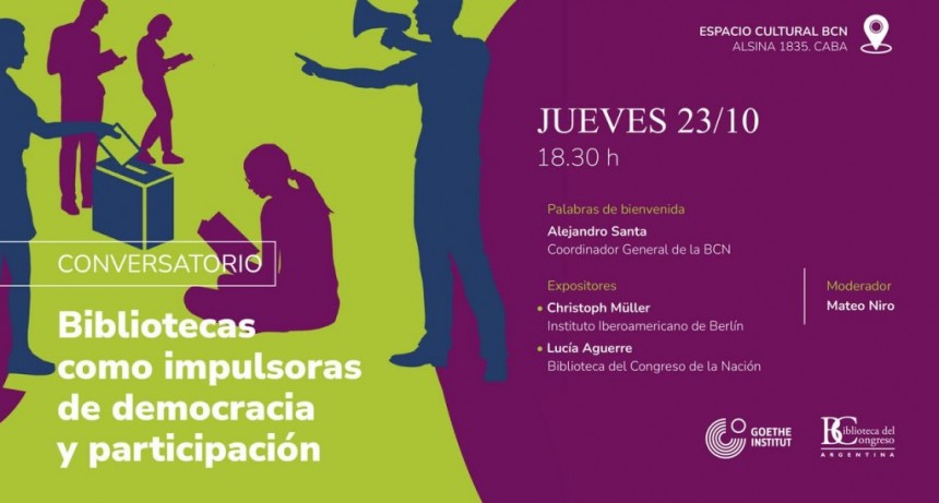 Conversatorio sobre “Las bibliotecas como agentes clave de democracia y participación ciudadana” en la BCN