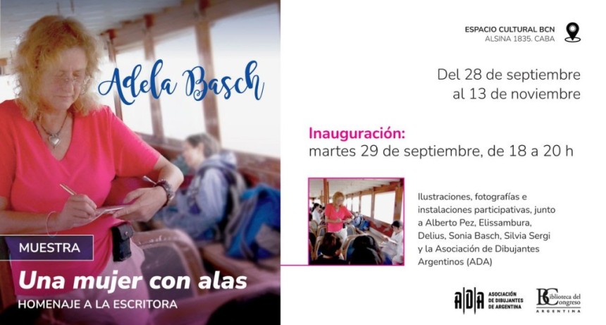 &ldquo;Una mujer con alas&rdquo; Muestra homenaje a Adela Basch en la Biblioteca del Congreso