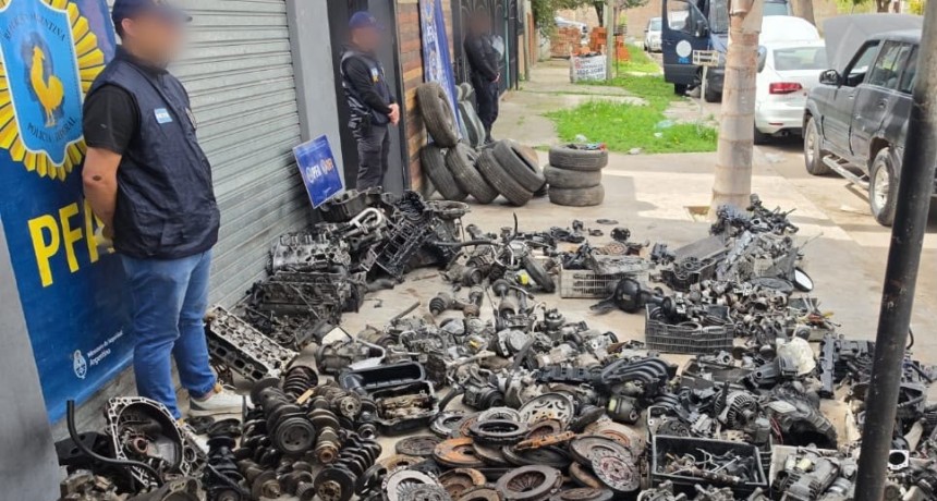 La Polic&iacute;a Federal secuestr&oacute; 1.200 autopartes ilegales en Isidro Casanova