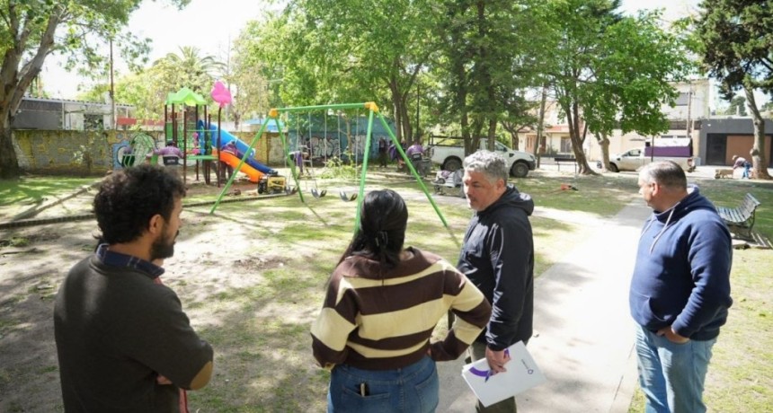 Bernal: renovaron los juegos, la iluminaci&oacute;n y los espacios verdes de la plaza Pampero