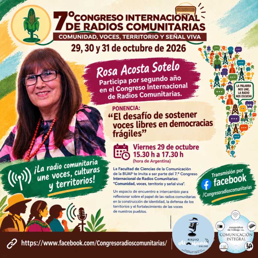 Radio Almafuerte llevar&aacute; su voz al 7.&ordm; Congreso Internacional de Radios Comunitarias