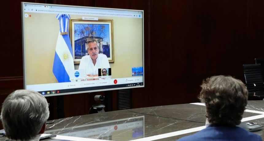El presidente Alberto Fernández mantuvo por medio de una videoconferencia una reunión con representantes de la empresa Fortescue Metals Group