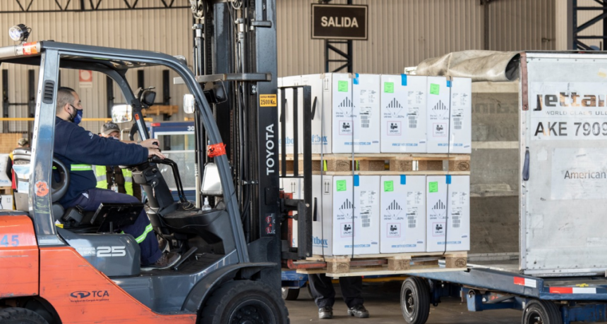 Argentina recibió dos cargamentos con 896.220 dosis de Pfizer y 495.000 de Cansino