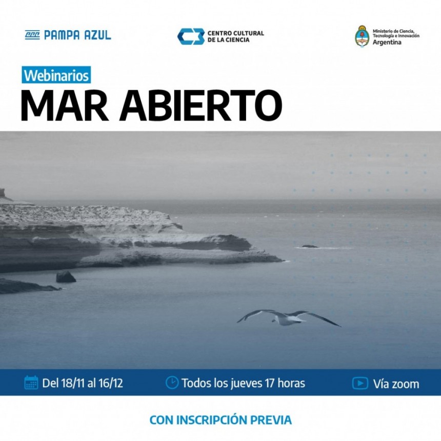 Llega "Mar abierto", el ciclo de webinarios de la Iniciativa Pampa Azul