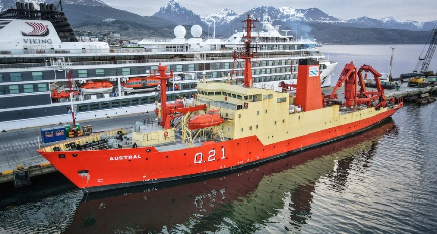 Zarpó el Buque Oceanográfico ARA “Austral” del CONICET desde Ushuaia