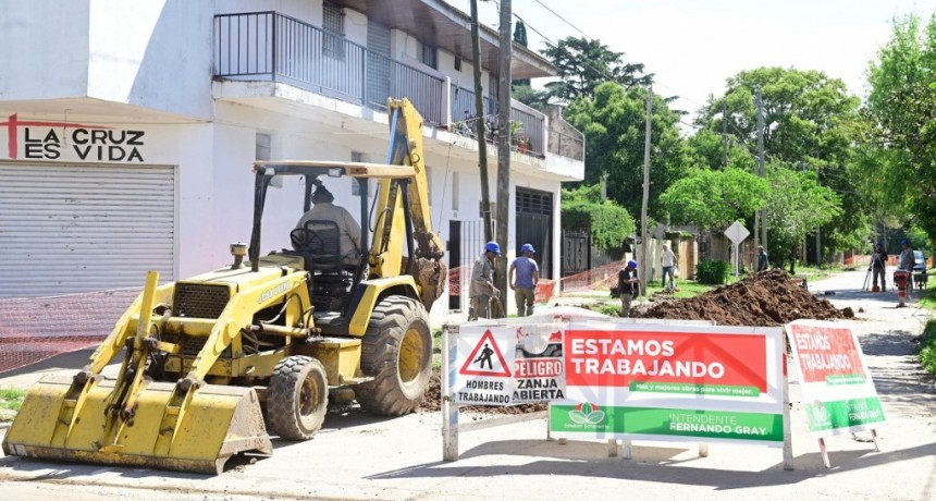 Esteban Echeverría: el municipio avanza enla obra de la Red Secundaria Cloacal en Monte Grande Sur