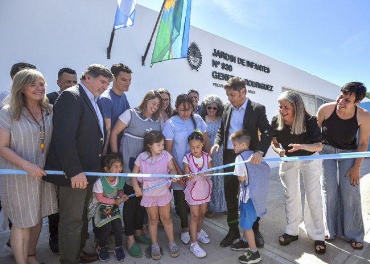 Kicillof inauguró un jardín de infantes y un centro de monitoreo en General Rodríguez: 