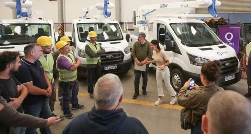 Quilmes suma nuevas camionetas para fortalecer el alumbrado público en la ciudad