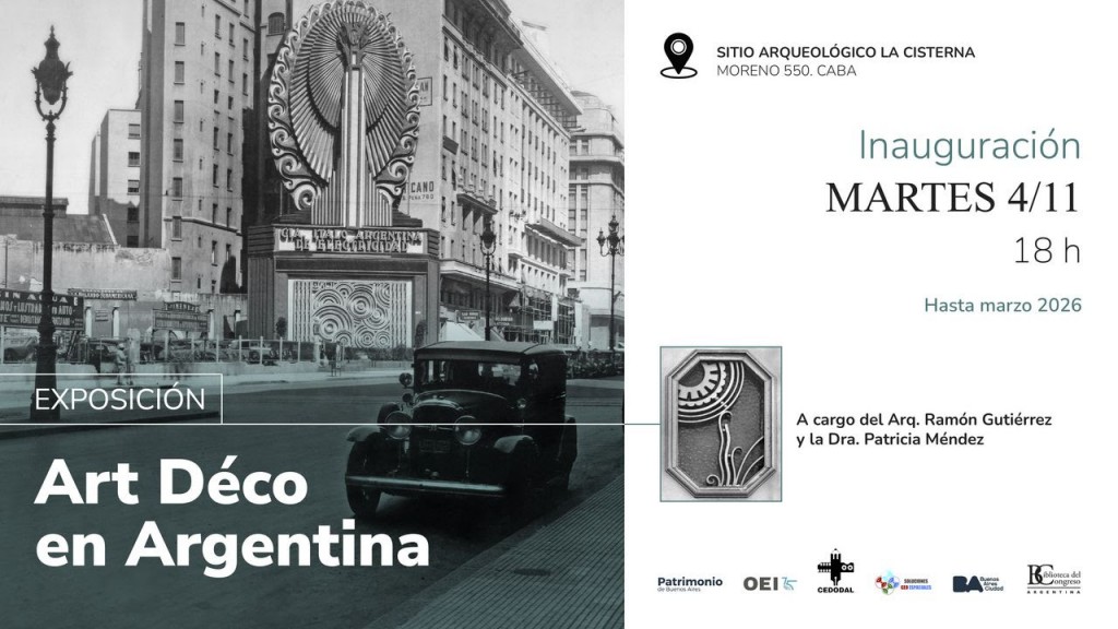 La Biblioteca del Congreso participa de la exposición “Art Déco en Argentina” en el sitio arqueológico La Cisterna 