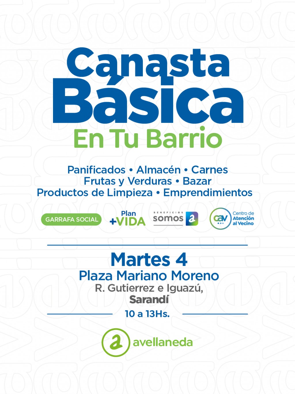 “Canasta Básica en tu Barrio” llega este martes a Sarandí con precios populares y garrafa social