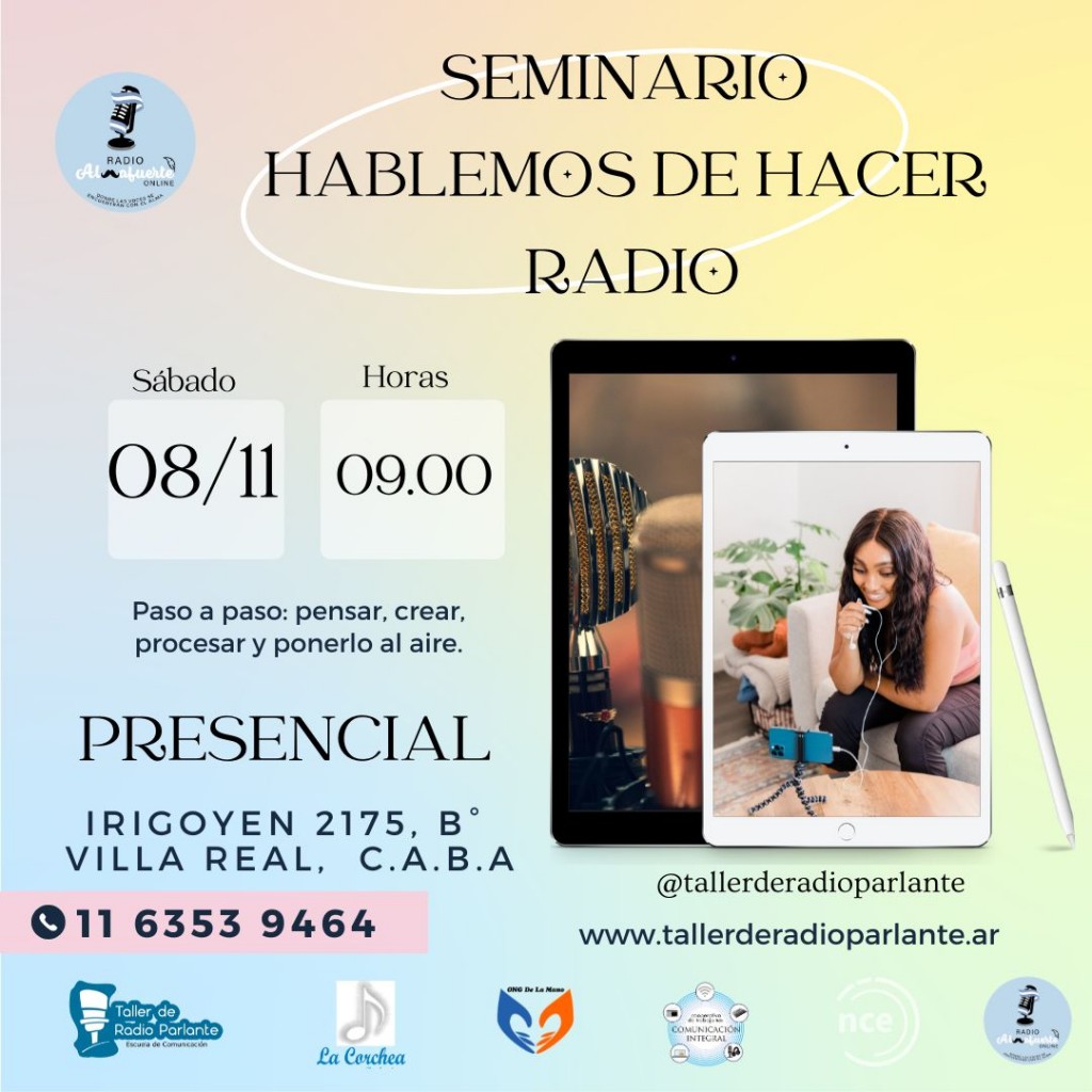 De la idea al aire: Seminario de radio este 8 de noviembre