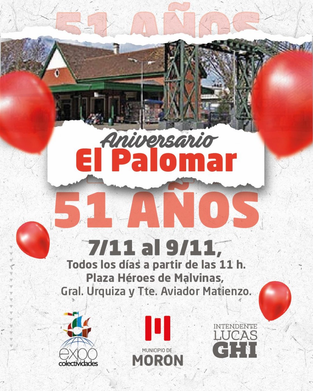 El Palomar celebra su 51° aniversario con tres días de fiesta, cultura y gastronomía