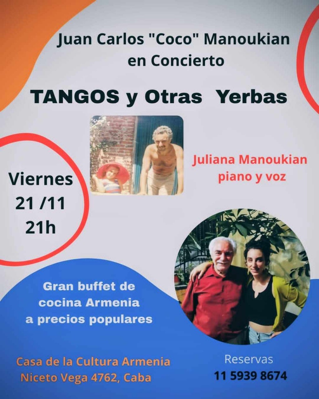 Una noche imperdible: “Coco” Manoukian vuelve al escenario con un show íntimo de tangos