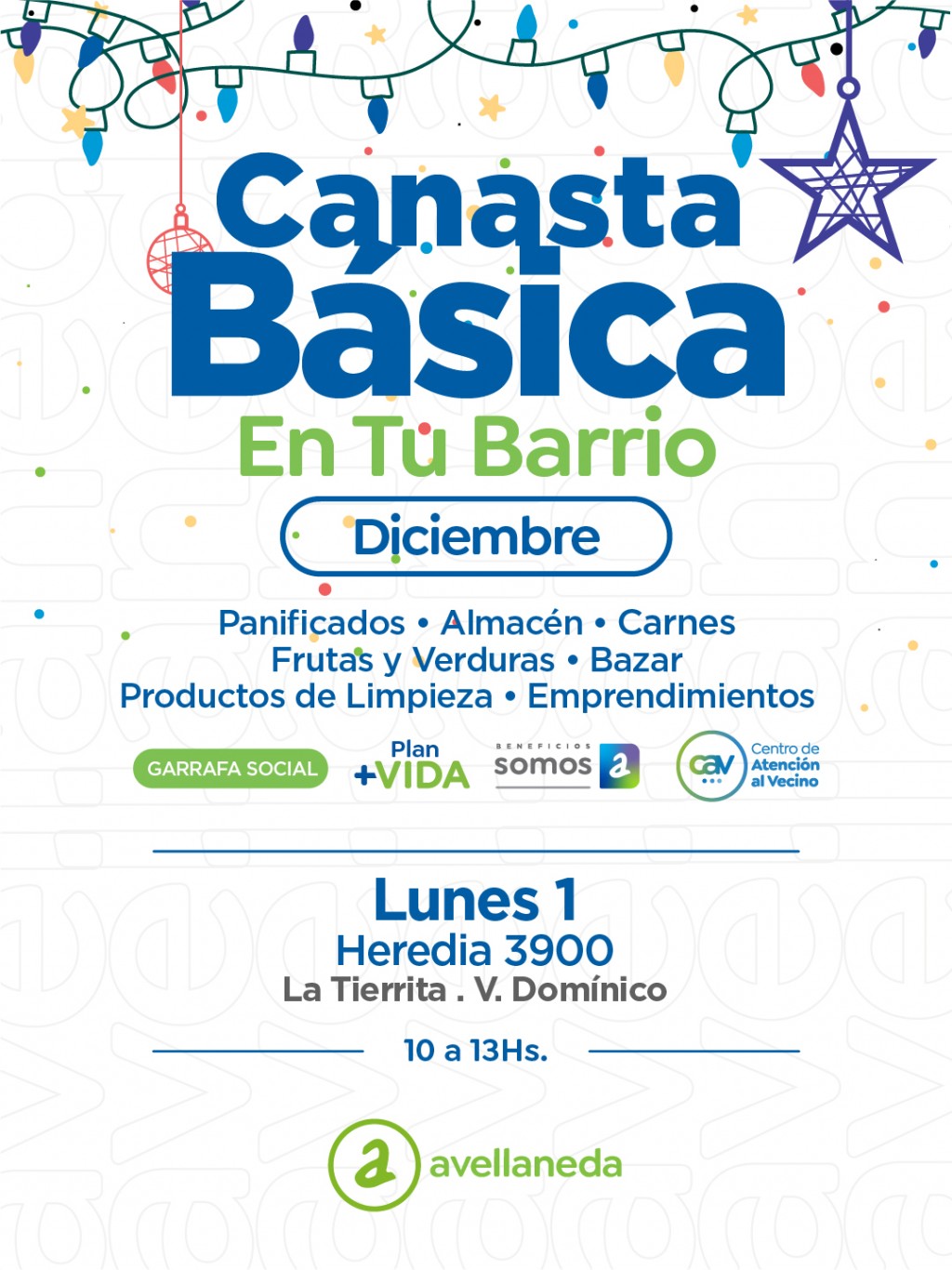 La “Canasta Básica en Tu Barrio” vuelve a Villa Domínico con precios accesibles para las fiestas