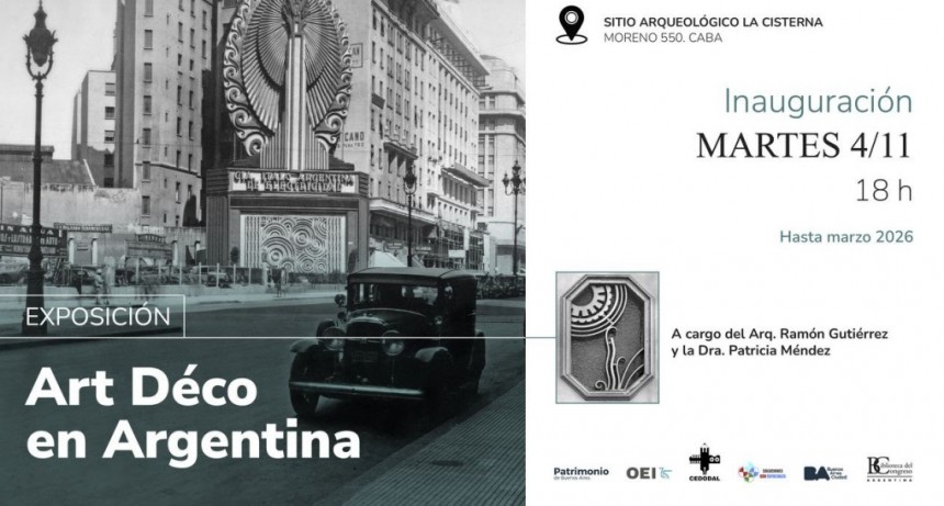 La Biblioteca del Congreso participa de la exposición “Art Déco en Argentina” en el sitio arqueológico La Cisterna 