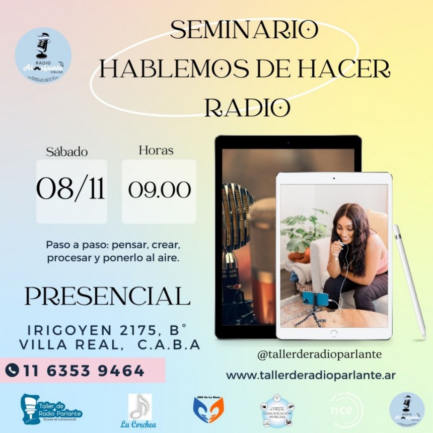 De la idea al aire: Seminario de radio este 8 de noviembre