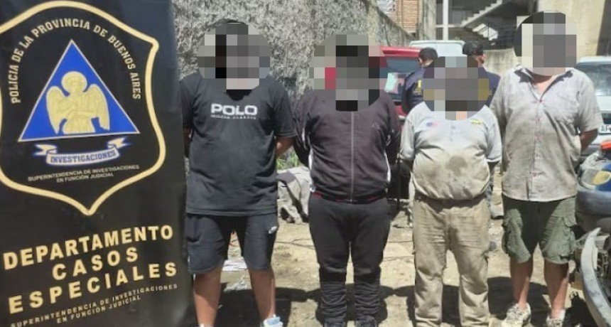 Desmantelan en Ciudad Celina un taller donde desguazaban autos robados: cuatro detenidos y varios vehículos secuestrados