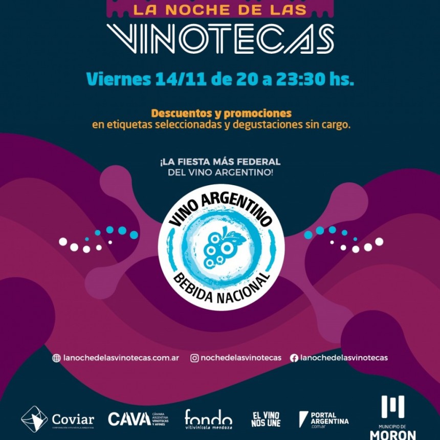 Morón se prepara para brindar: vuelve La Noche de las Vinotecas
