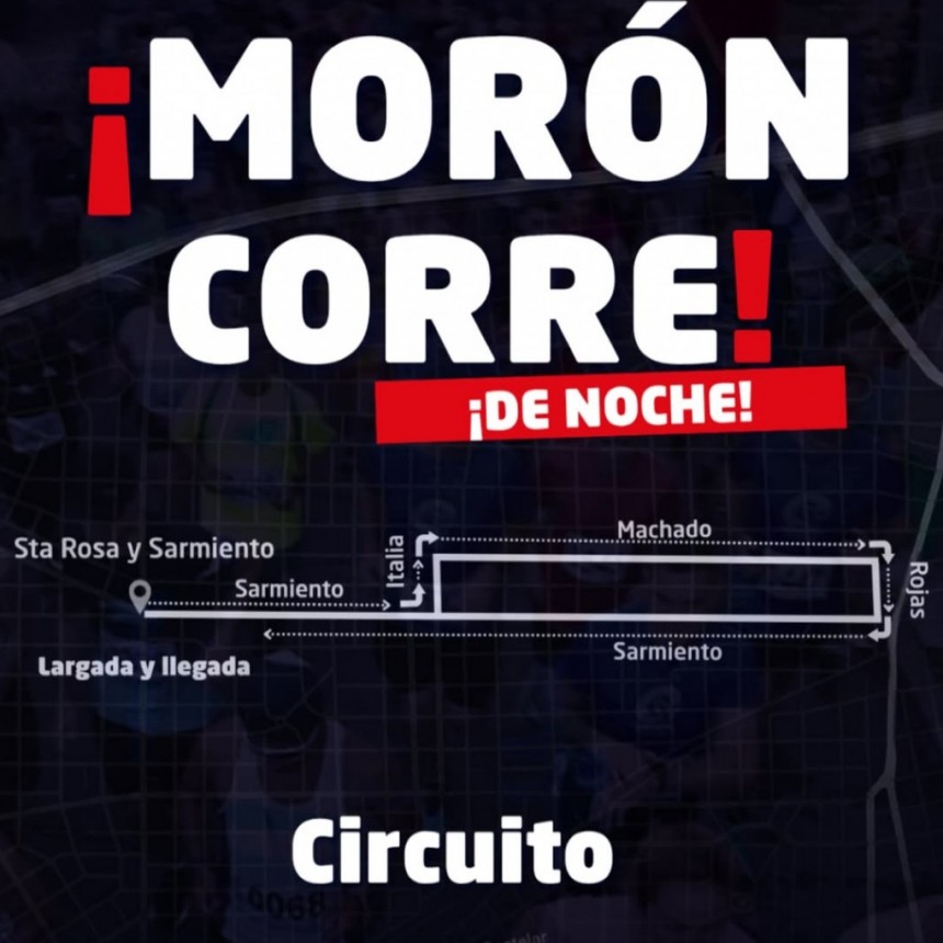 Morón se ilumina: llega la primera edición de ¡Morón Corre de Noche!