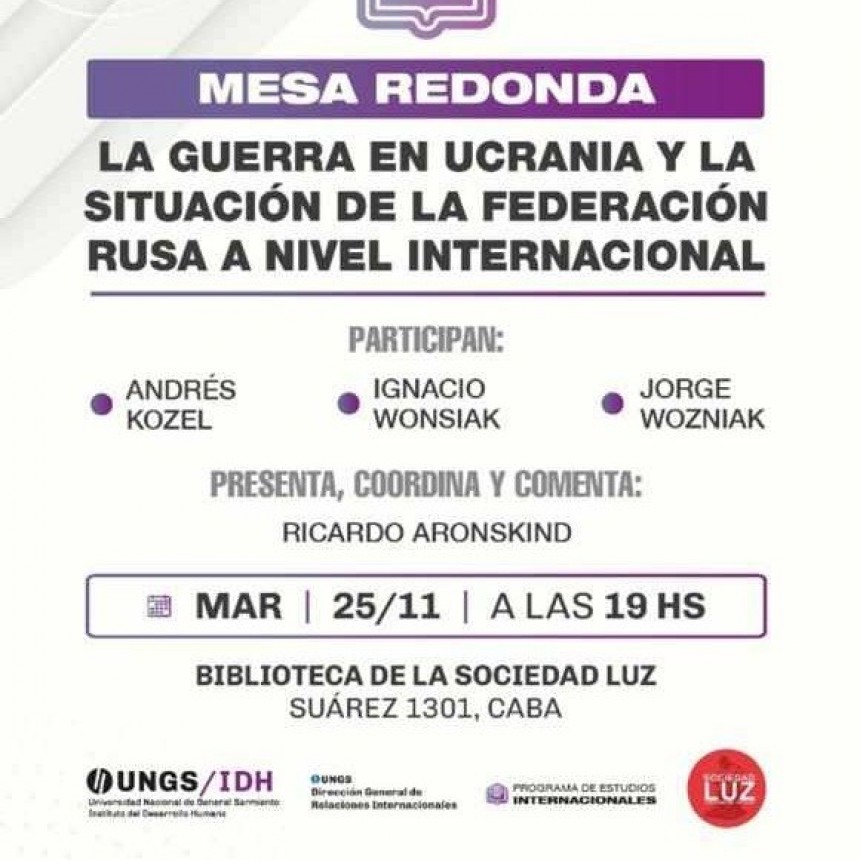 Rusia, Ucrania y el nuevo tablero mundial: expertos debaten en CABA