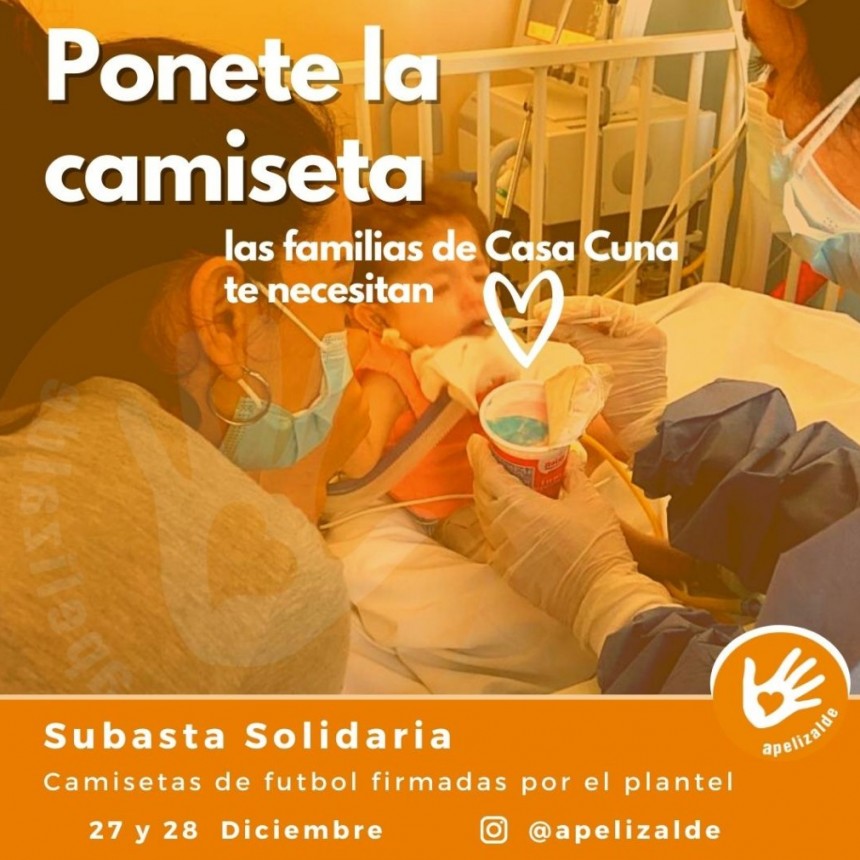 Subasta de camisetas de fútbol firmadas por planteles de 35 clubes a total beneficio del Hospital de Niños “Pedro de Elizalde”