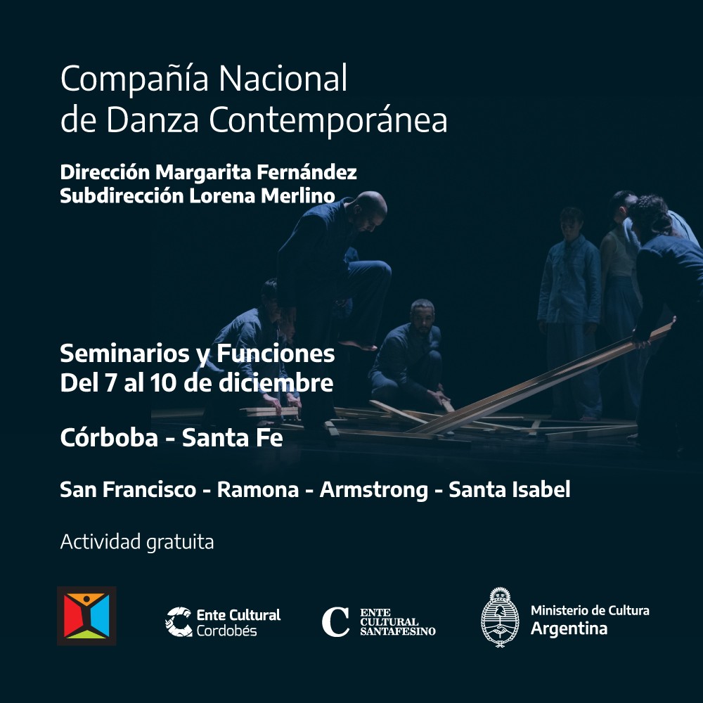 La Compañía Nacional de Danza Contemporánea regresa a Córdoba y Santa Fe