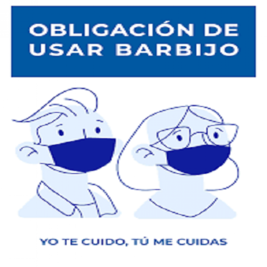 Uso obligatorio de barbijo en la Biblioteca Popular Rotaria de Isidro Casanova