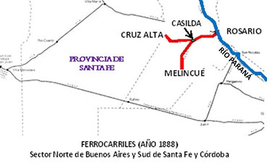 1887: Ferrocarril Oeste Santafesino.