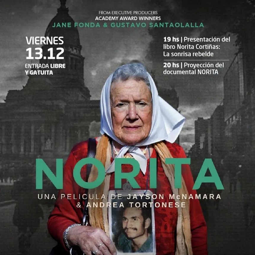 Morón: "Norita, el documental que homenajea a Nora Cortiñas, llega a la Mansión Seré"