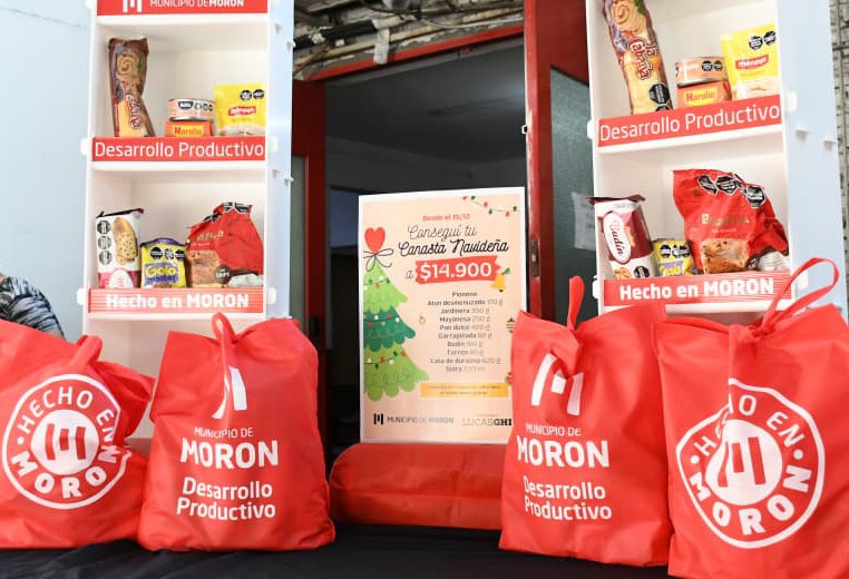 Morón lanzó una canasta navideña de 10 productos a $14.900 para acompañar a las familias