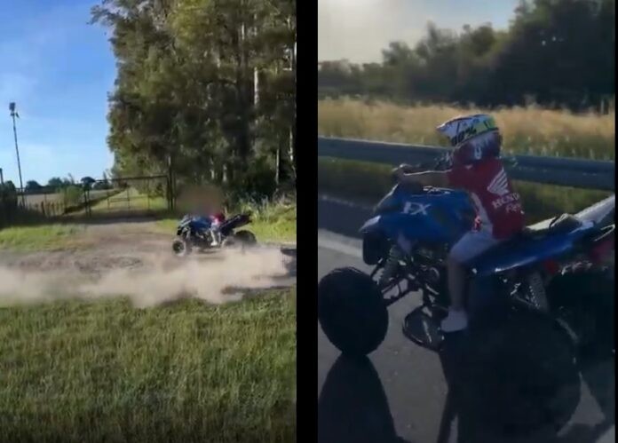 Escándalo en la Costa: será inhabilitado por dejar que su hijo de 5 años maneje un cuatriciclo